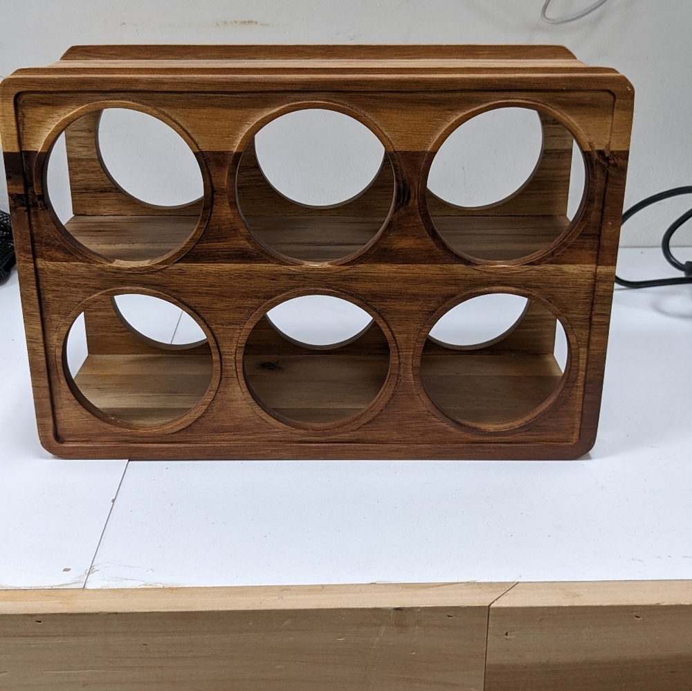 Thresholds wine rack acacia wood